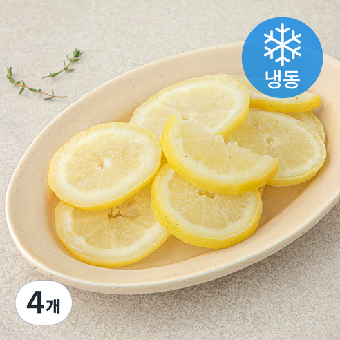 레몬 슬라이스 (냉동), 500g, 4개