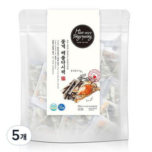 해통령 꽃게해물 다시팩 10p, 150g, 5개
