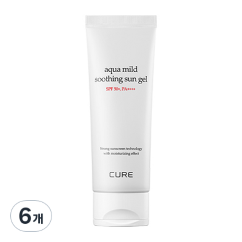김정문알로에 큐어 수딩 선젤 SPF50+ PA++++, 60ml, 6개