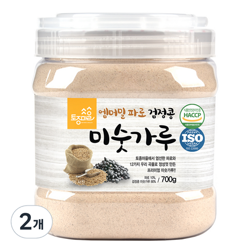 토종마을 엠머밀 파로 검정콩 미숫가루, 2개, 700g