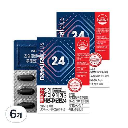 내츄럴플러스 초임계 알티지 오메가3 루테인지아잔틴24 33g, 6개, 30정