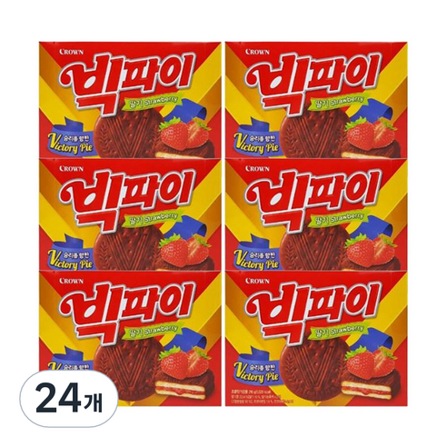 크라운 빅파이 딸기, 216g, 24개
