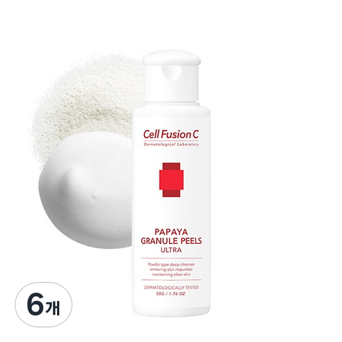 셀퓨전씨 파파야 그레뉼 필스 울트라 클렌징 파우더, 50g, 6개