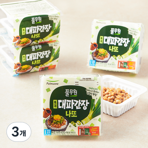 풀무원 특제 대파간장나또, 43.25g, 8개입, 3개