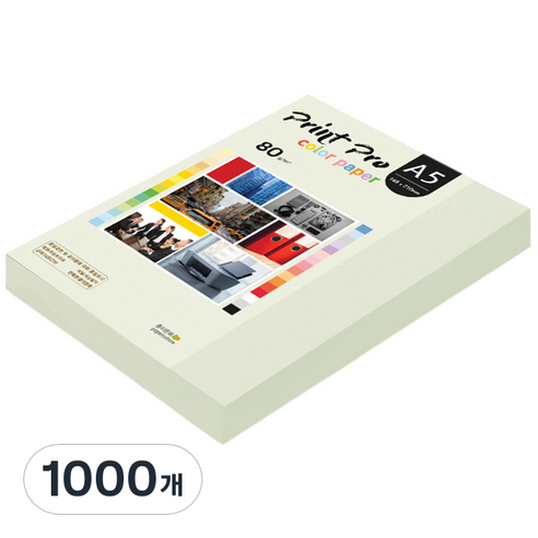 종이문화 프린트 프로 칼라 복사용지 No 18 라이트그레이 80g, A5, 1000개