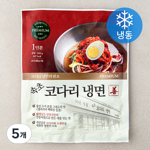 30년 전통 속초 코다리냉면 1인분 (냉동), 360g, 5개