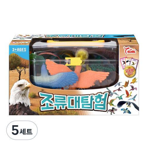 씽크 조류 대탐험 피규어 세트, 5세트