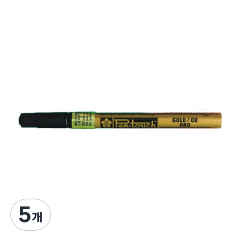 사쿠라펜터치 메탈릭 페인트 마카 골드 EF, 1색, 5개