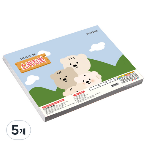 아트모아 스케치북 도화지 130g, 8절, 125매, 5개