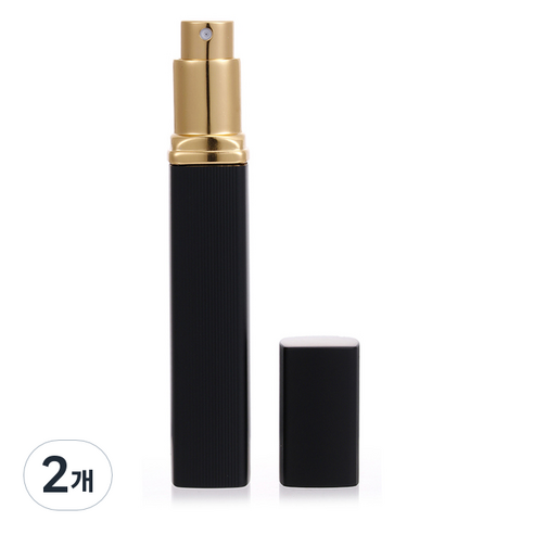 플라카 휴대용 스프레이 향수 공병 12ml, 블랙, 2개
