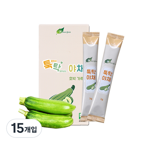 네이쳐그레인 툭탁야채 야채가루 이유식 재료 3g, 15개입, 호박