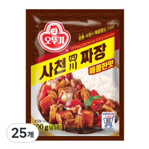 오뚜기 사천짜장 과립형 매콤한맛, 100g, 25개