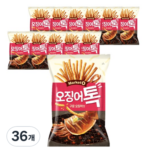 오리온 마켓오 오징어톡, 80g, 36개