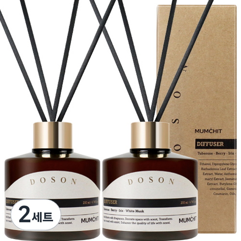 멈칫 바이오톡스 디퓨저 200ml x 2개 + 리드스틱 8개, 도손, 400ml, 2세트