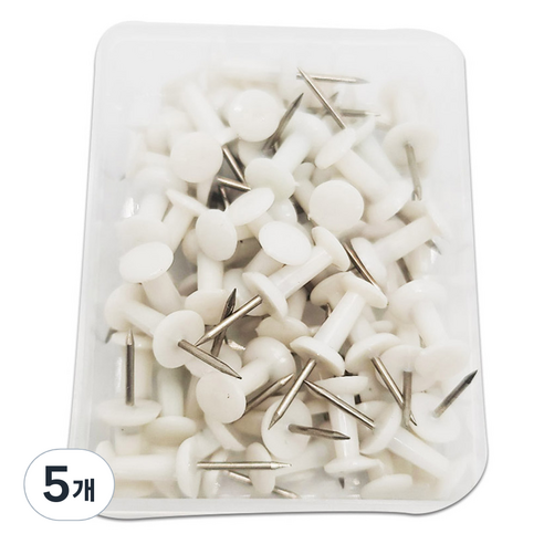 마다꾸미 압정 화이트, 5개, 50개입