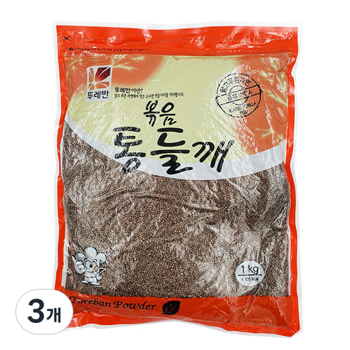 뚜레반 볶음 통들깨, 1kg, 3개