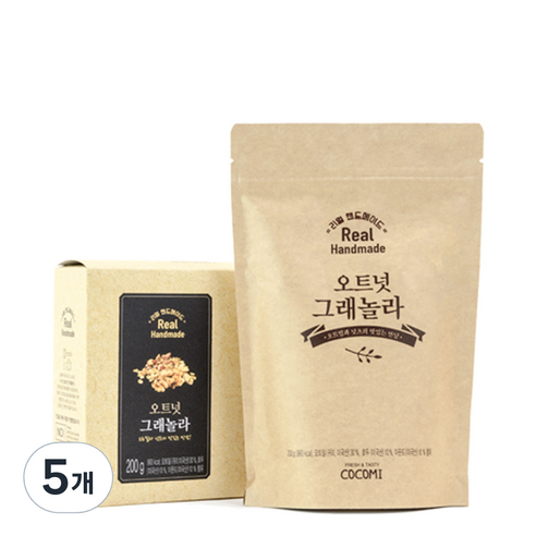 코코미 오트넛 그래놀라 시리얼, 200g, 5개