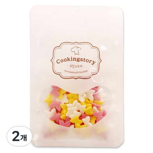쿠킹스토리 슈가스프링클 버터플라이 빅 나비, 100g, 2개