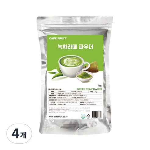 카페프룻 녹차라떼 파우더, 1kg, 1개입, 4개