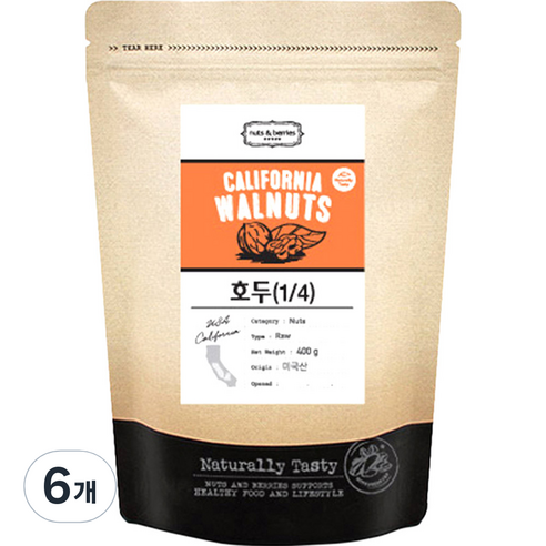 넛츠앤베리스 호두, 400g, 6개