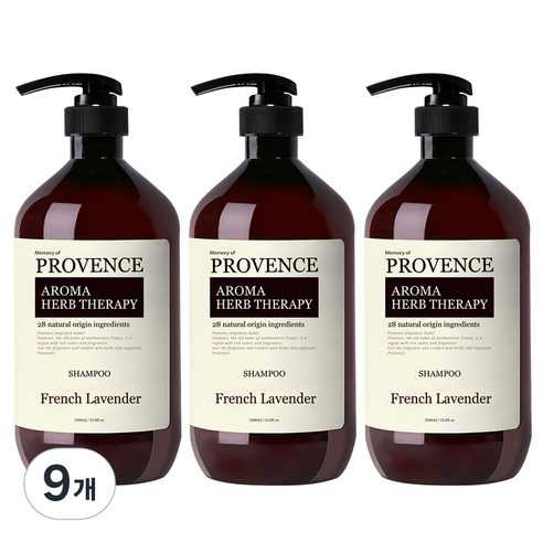 프로방스 프렌치 라벤더 샴푸, 1L, 9개