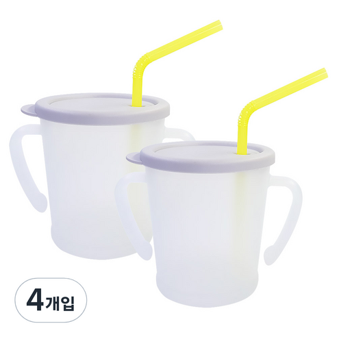아가프라 뉴 매직 빨대컵 300ml, 4개, NEW 그레이