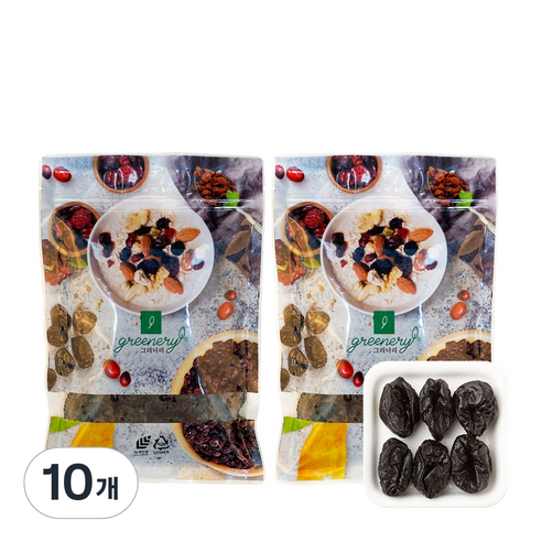 그리너리 건조 프룬, 250g, 10개