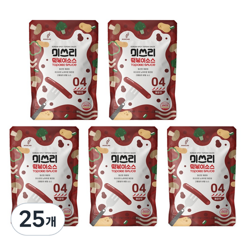 미쓰리 떡볶이 소스 04 매운맛, 50g, 25개