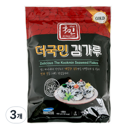 더국민 광천 김가루 골드, 400g, 3개