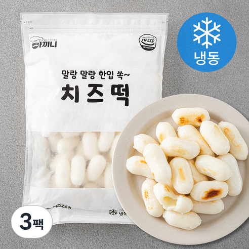 아끼니 치즈떡 (냉동), 1kg, 3개