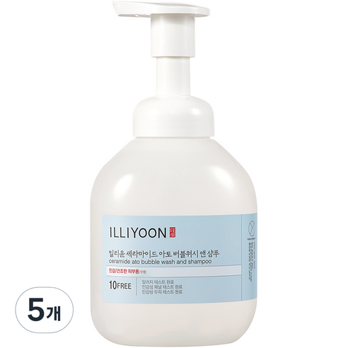 일리윤 세라마이드 아토 버블워시 앤 샴푸, 400ml, 5개