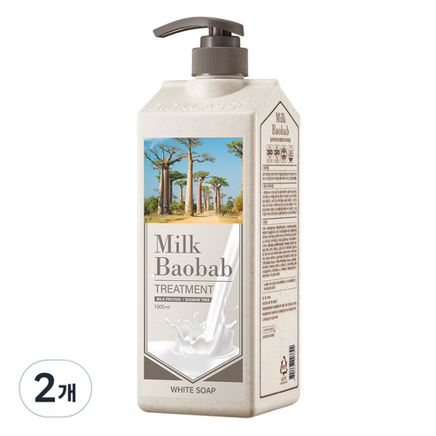 밀크바오밥 트리트먼트 화이트솝향, 1000ml, 2개