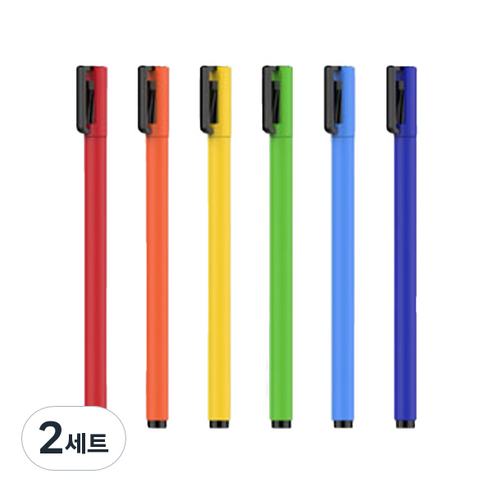 에브리띵 기화펜 6종, 레인보우블랙 + 컬러, 2세트