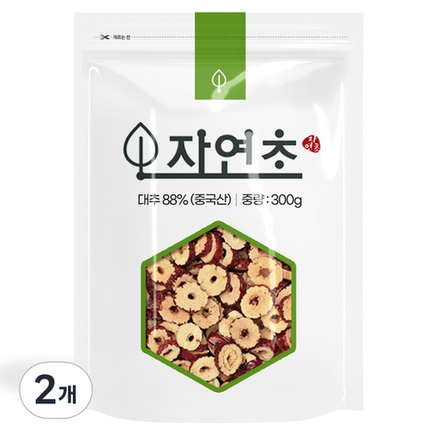 간식용 말린 대추 슬라이스 칩, 2개, 300g