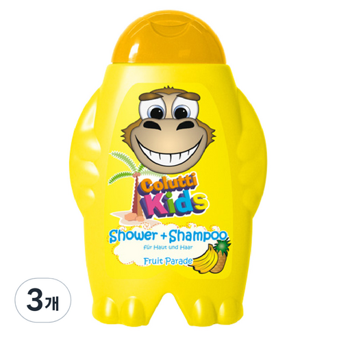 콜루티 레암 키즈 샤워 앤 샴푸, 후릇파라데, 300ml, 3개