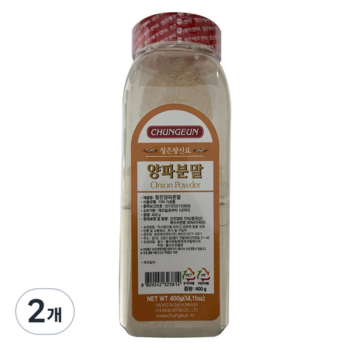 청은에프엔비 양파 분말 가루, 400g, 2개