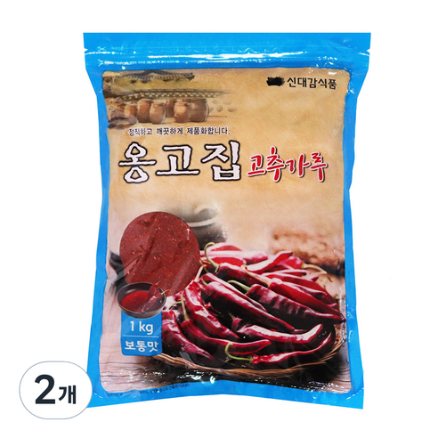 신대감 옹고집 고추가루 보통맛 중식 장용, 1kg, 2개