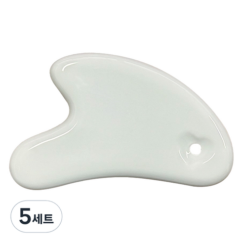 하트 괄사 마사저 + 파우치 세트, 화이트, 5세트