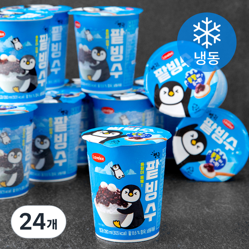라벨리 팥빙수 (냉동), 280ml, 1개입, 24개