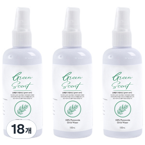 초록향기 피톤치드 스프레이, 100ml, 18개