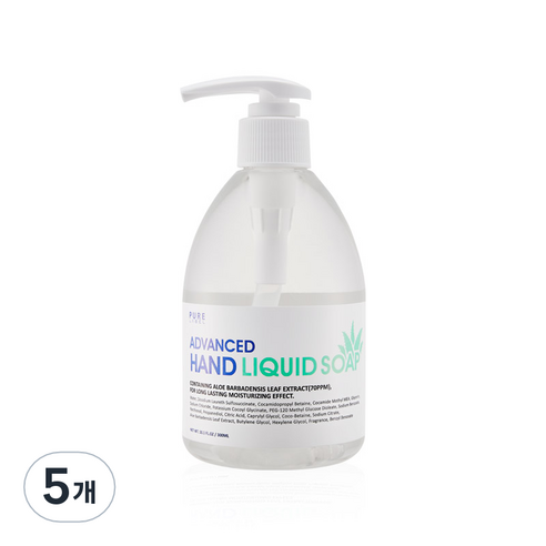 퓨어라벨 어드밴스드 핸드 리퀴드 솝 머스크향, 300ml, 5개