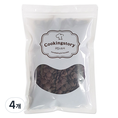 쿠킹스토리 칼리바우트 코코아매스, 100g, 4개