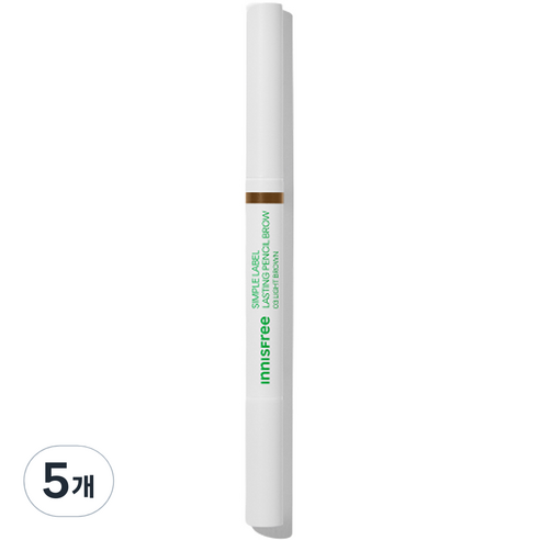 이니스프리 심플라벨 래스팅 펜슬 브로우 0.15g, 5개, 3 라이트 브라운