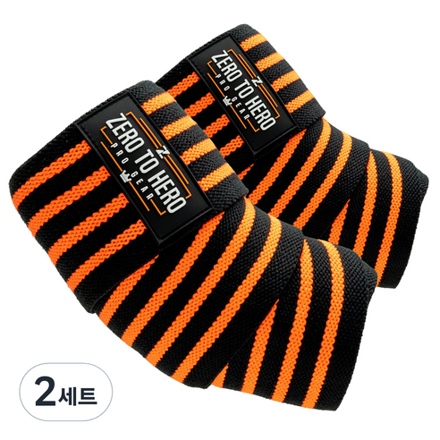 제로투히어로 히어로 헬스 팔꿈치보호대 양쪽 세트 Type1, 2세트, ORANGE