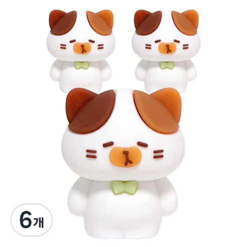 iiGEN 고양이 연필깎이, 흰색, 6개