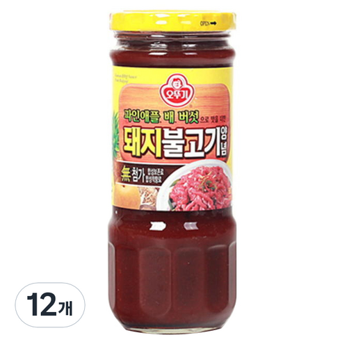 오뚜기 돼지불고기양념, 500g, 12개
