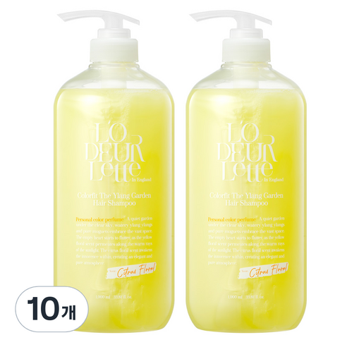 로더렛 컬러 핏 더 일랑 가든 헤어 샴푸 시트러스 플로러 향, 1000ml, 10개