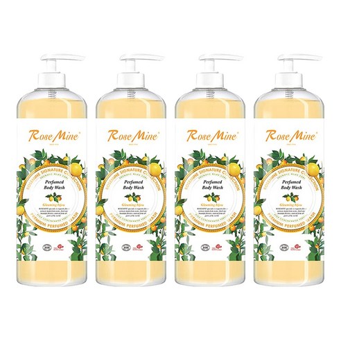 로즈마인 퍼퓸드 바디워시 글리밍 비쥬, 1000ml, 4개