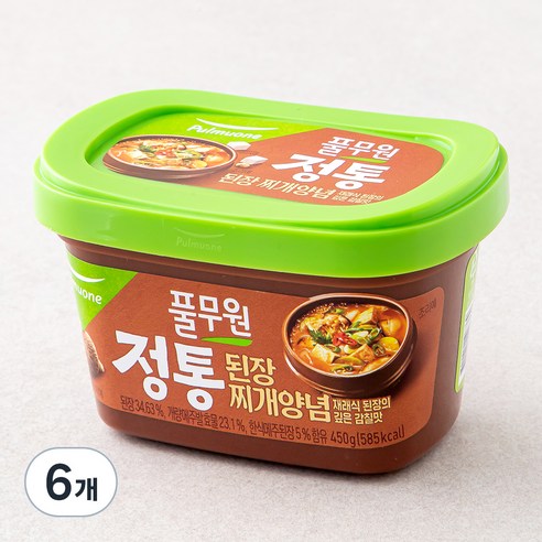 풀무원 찬마루 정통 된장찌개양념, 450g, 6개