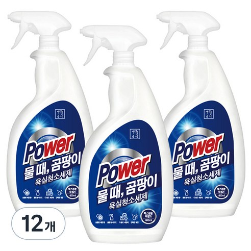 생활공식 파워 욕실청소세제, 12개, 600ml